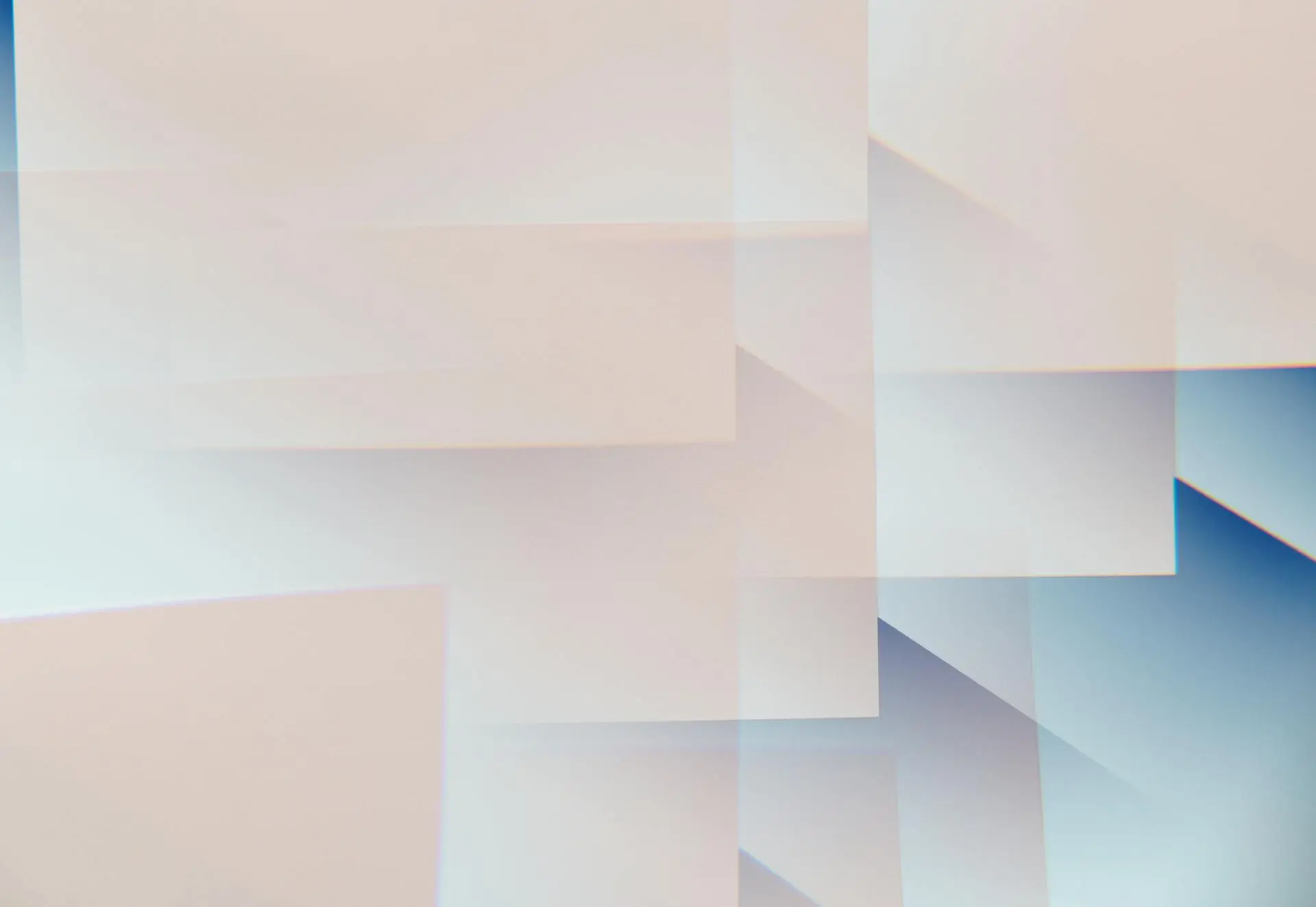 Soft abstract geometric blocks representing compact Nano edge cognition